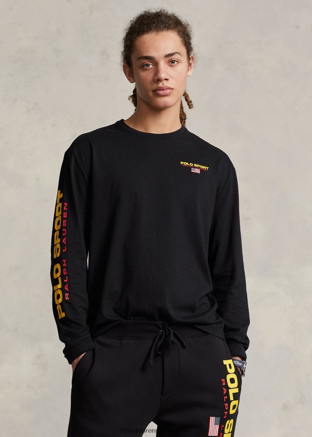 Ralph Lauren sukupuolineutraali klassinen istuvuus polo sport jersey t-paita 0Z24ZR456 musta kulta