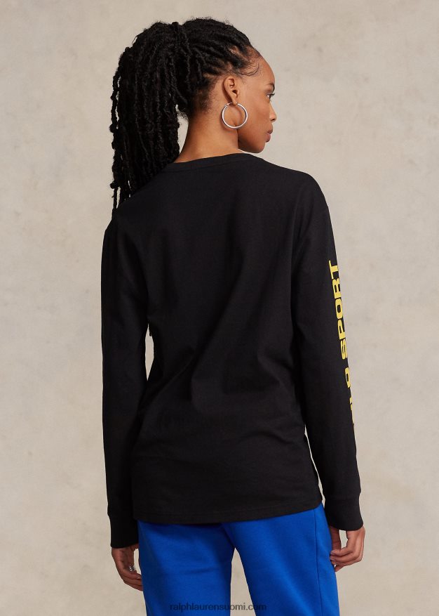 Ralph Lauren sukupuolineutraali klassinen istuvuus polo sport jersey t-paita 0Z24ZR456 musta kulta