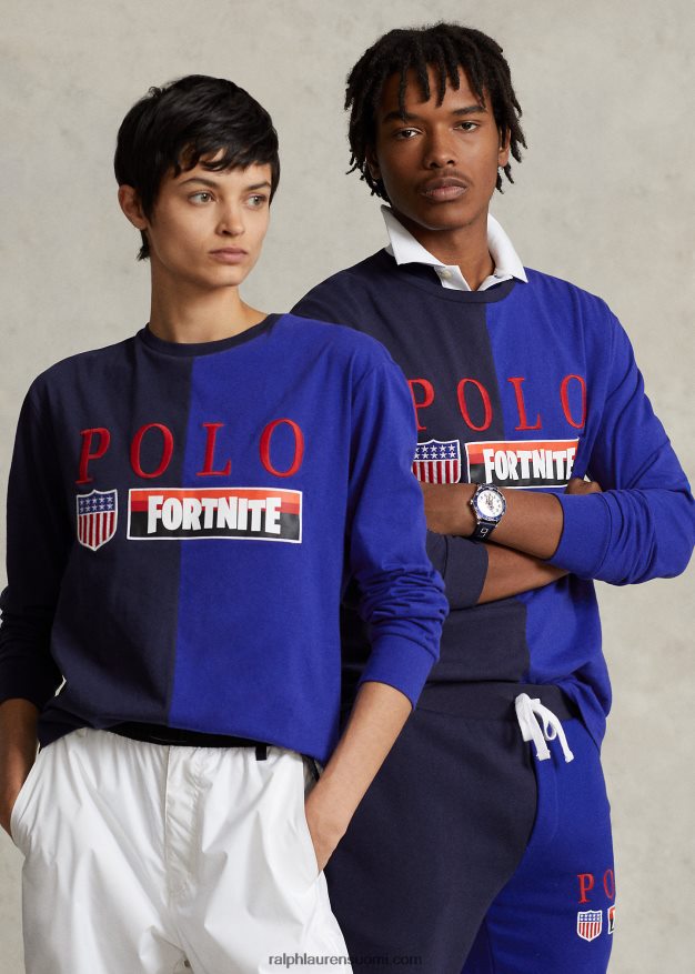 sukupuolineutraali poolo ralph lauren x fortnite t-paita 0Z24ZR493 Cruise Navy Multi