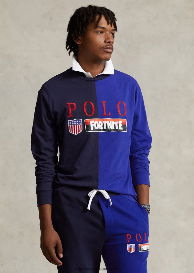 sukupuolineutraali poolo ralph lauren x fortnite t-paita 0Z24ZR493 Cruise Navy Multi