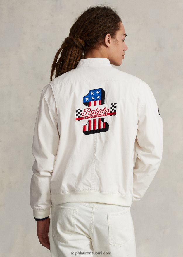 Ralph Lauren sukupuolineutraali polo urheilullinen kilpatakki 0Z24ZR3411 kannenpesuaine valkoinen