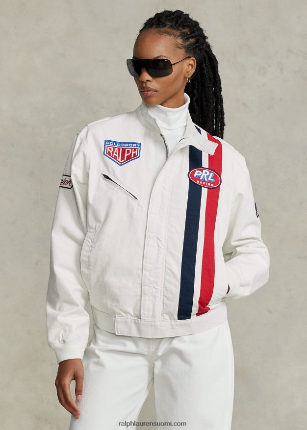 Ralph Lauren sukupuolineutraali polo urheilullinen kilpatakki 0Z24ZR3411 kannenpesuaine valkoinen