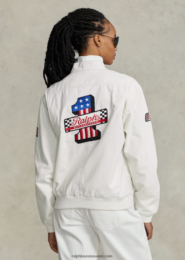 Ralph Lauren sukupuolineutraali polo urheilullinen kilpatakki 0Z24ZR3411 kannenpesuaine valkoinen