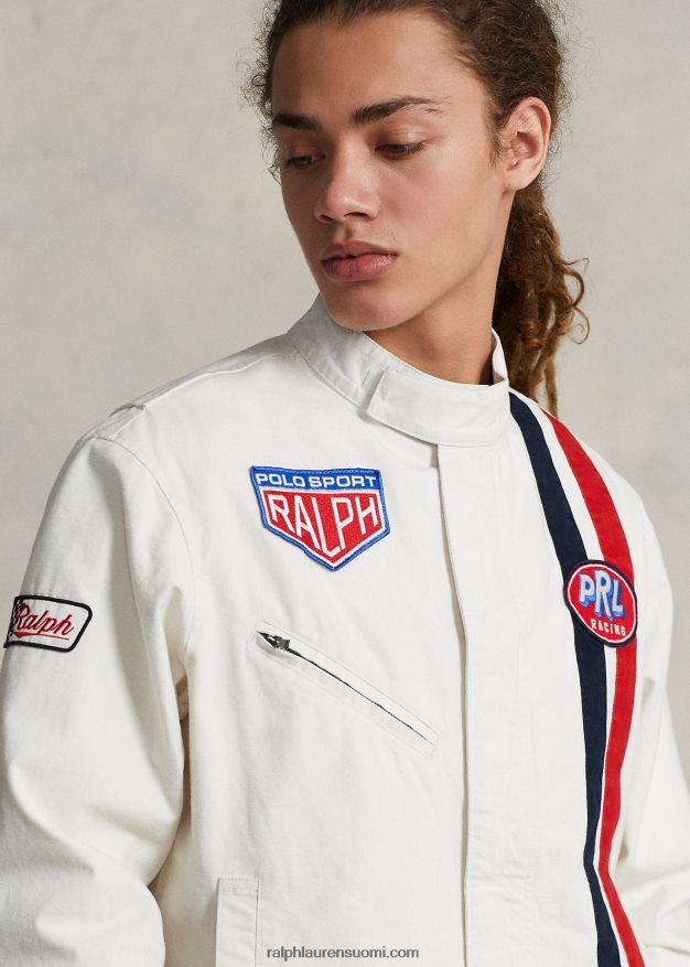 Ralph Lauren sukupuolineutraali polo urheilullinen kilpatakki 0Z24ZR3411 kannenpesuaine valkoinen
