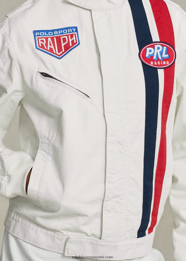 Ralph Lauren sukupuolineutraali polo urheilullinen kilpatakki 0Z24ZR3411 kannenpesuaine valkoinen