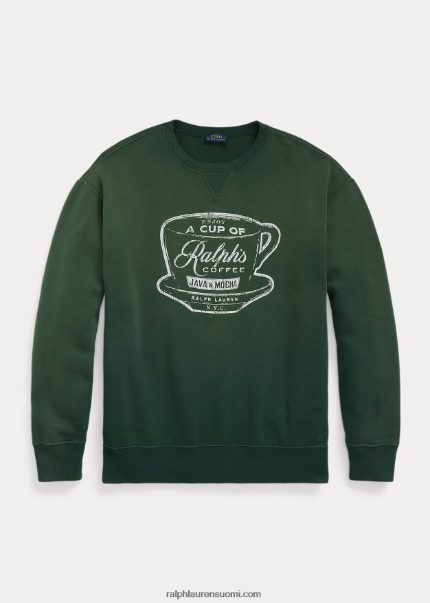 Ralph Lauren sukupuolineutraali kahvinkaula-neulepaita 0Z24ZR449 vihreä