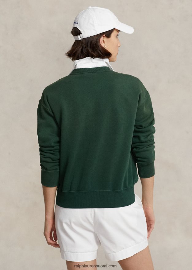 Ralph Lauren sukupuolineutraali kahvinkaula-neulepaita 0Z24ZR449 vihreä