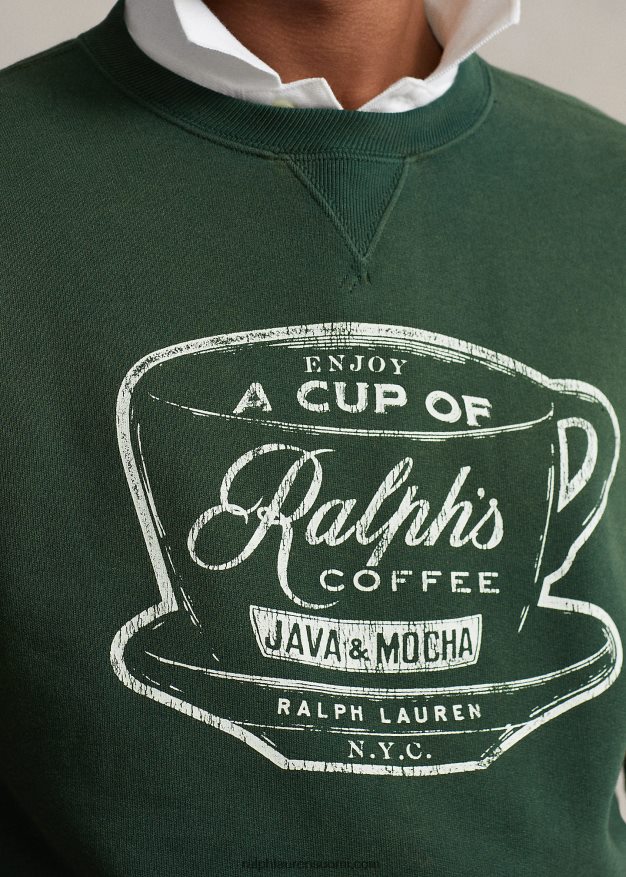 Ralph Lauren sukupuolineutraali kahvinkaula-neulepaita 0Z24ZR449 vihreä