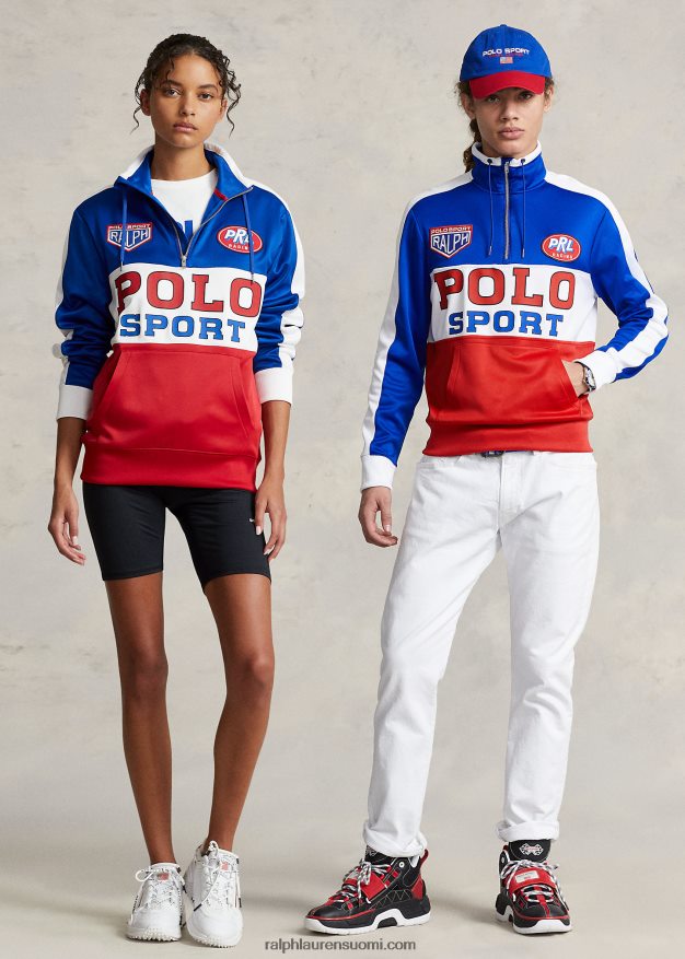 Ralph Lauren sukupuolineutraali polo sport fleece-huppari 0Z24ZR3427 safiiritähti multi