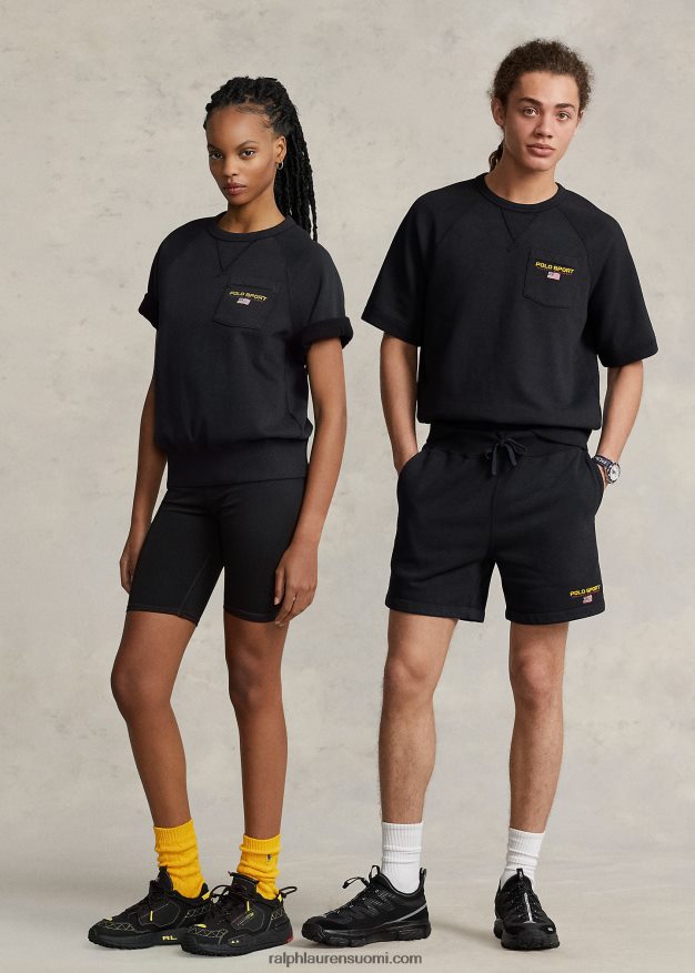 Ralph Lauren sukupuolineutraali polo sport lyhythihainen collegepaita 0Z24ZR3420 musta