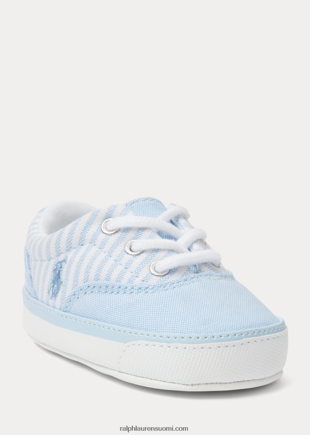 Ralph Lauren vauva Keaton-raidalliset canvas-lenkkarit 0Z24ZR8120 vaaleansininen