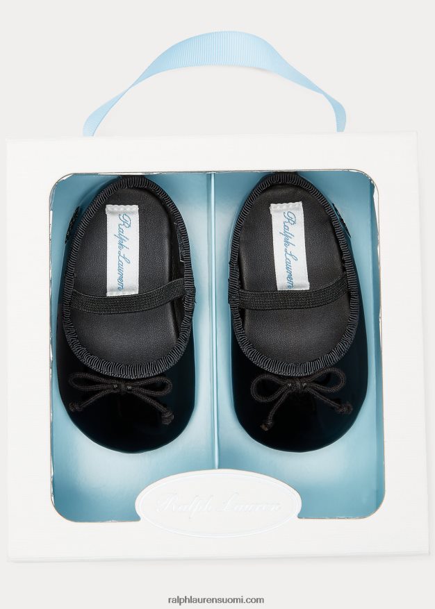 Ralph Lauren vauva allie keinonahkainen balettitaso 0Z24ZR8137 musta patentti