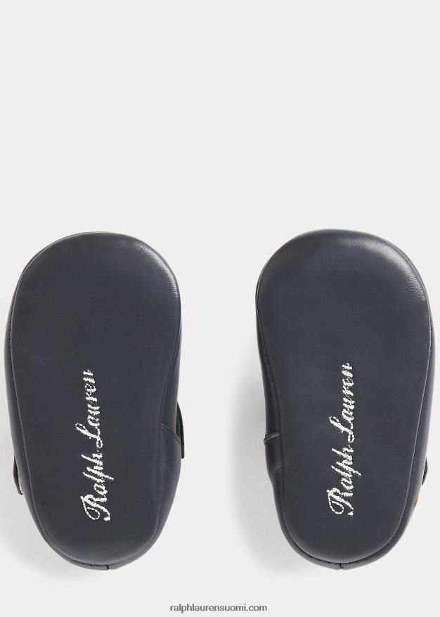 Ralph Lauren vauva laurien nahkainen mekkokenkä 0Z24ZR8135 laivasto