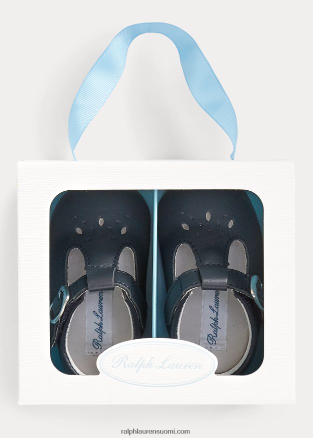 Ralph Lauren vauva laurien nahkainen mekkokenkä 0Z24ZR8135 laivasto