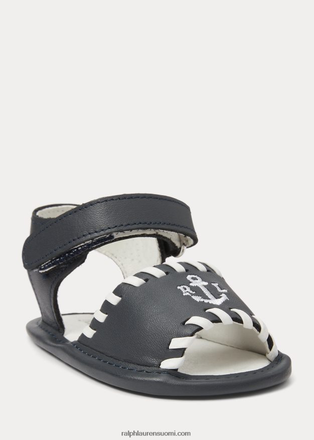 Ralph Lauren vauva merihenkinen nahkasandaali 0Z24ZR8127 laivastonsininen nahka