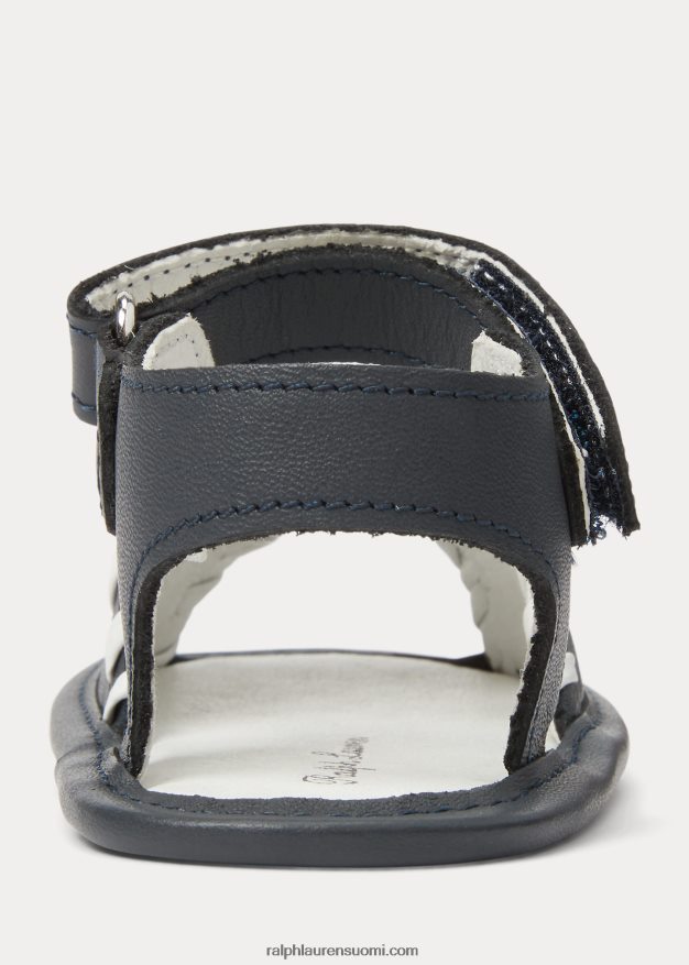 Ralph Lauren vauva merihenkinen nahkasandaali 0Z24ZR8127 laivastonsininen nahka