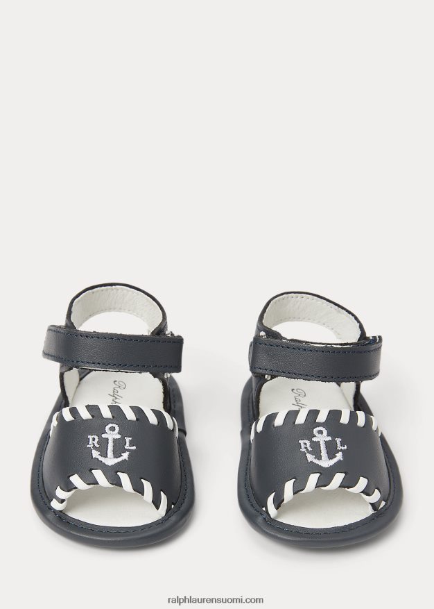 Ralph Lauren vauva merihenkinen nahkasandaali 0Z24ZR8127 laivastonsininen nahka