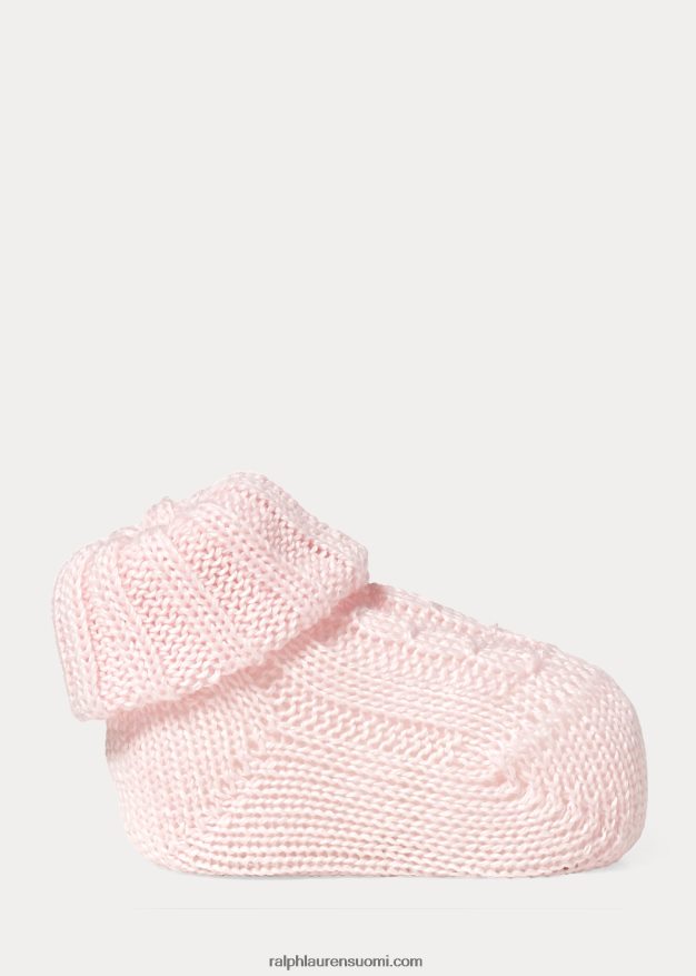 Ralph Lauren vauva kaapeli-neulottu puuvillasekoitetta saappaat 0Z24ZR8045 vaaleanpunainen