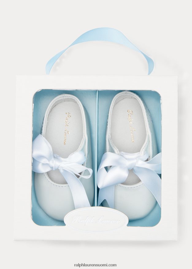 Ralph Lauren vauva briley nahkainen mary jane tohveli 0Z24ZR8128 valkoinen