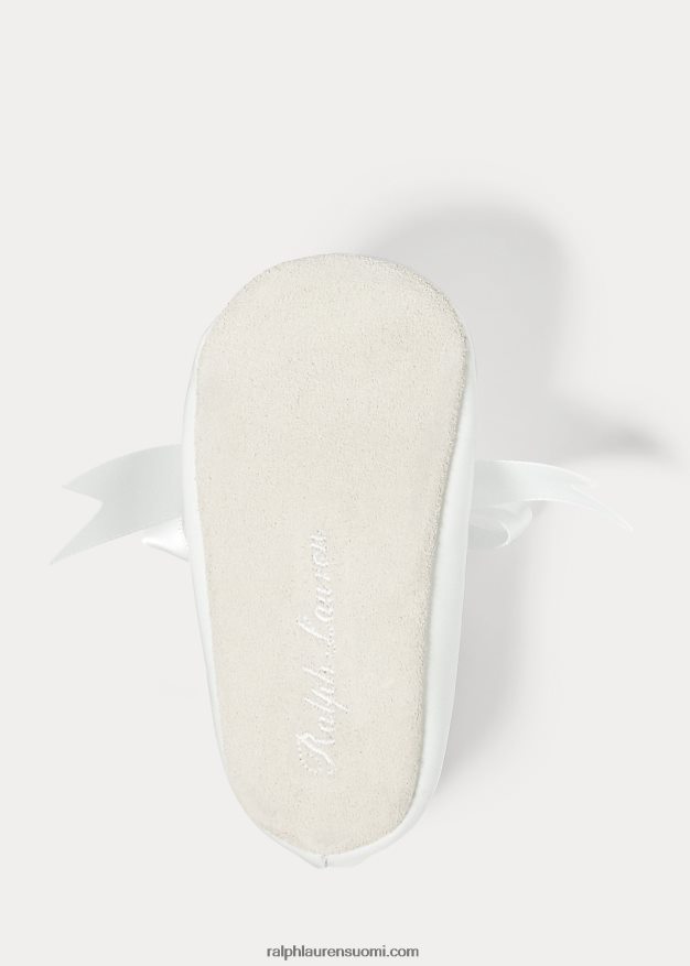 Ralph Lauren vauva briley nahkainen mary jane tohveli 0Z24ZR8128 valkoinen