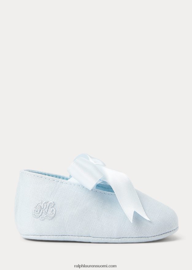 Ralph Lauren vauva briley puuvilla mary jane tohveli 0Z24ZR8131 sininen pellava