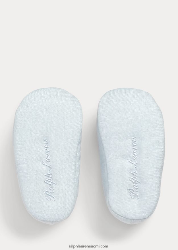 Ralph Lauren vauva briley puuvilla mary jane tohveli 0Z24ZR8131 sininen pellava