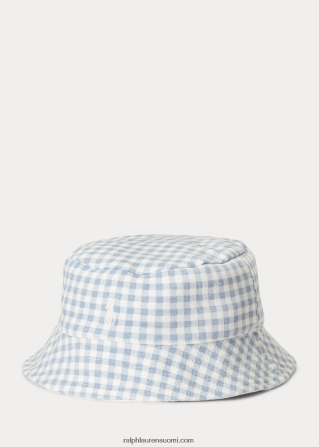 Ralph Lauren vauva käännettävä puuvillainen interlock-akkuhattu 0Z24ZR8019 sininen puutarha toile multi