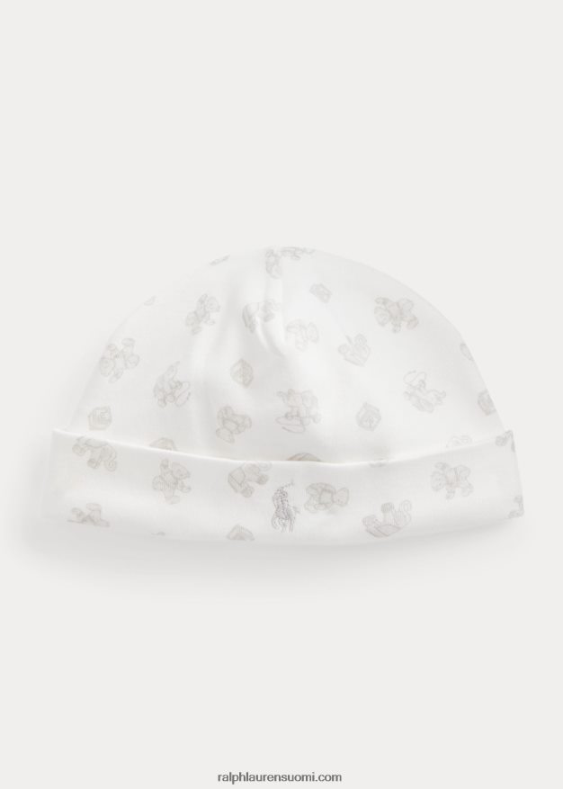 Ralph Lauren vauva karhukuvioinen luomupuuvillapipo 0Z24ZR8025 harmaa multi