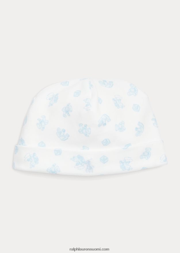 Ralph Lauren vauva karhukuvioinen luomupuuvillapipo 0Z24ZR8031 sininen multi