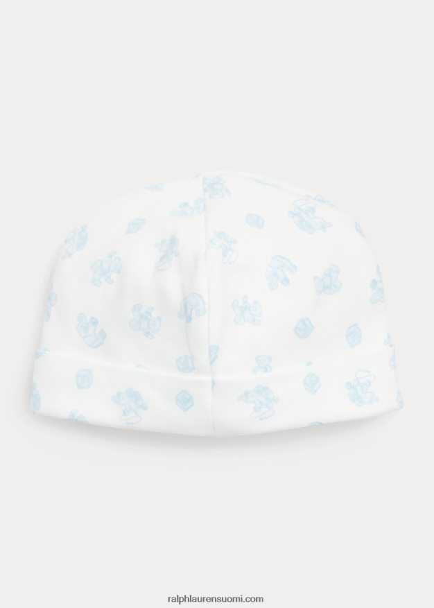 Ralph Lauren vauva karhukuvioinen luomupuuvillapipo 0Z24ZR8031 sininen multi