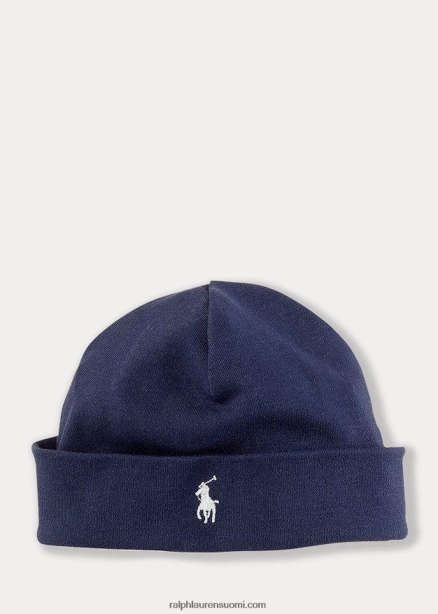 Ralph Lauren vauva puuvillainen interlock-pipo 0Z24ZR8020 hienostunut laivasto