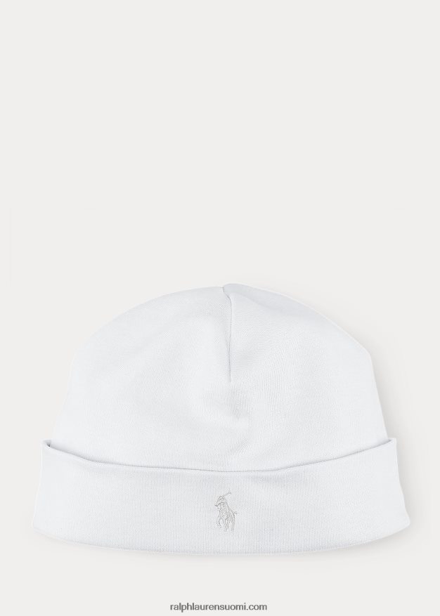 Ralph Lauren vauva puuvillainen interlock-pipo 0Z24ZR8021 valkoinen