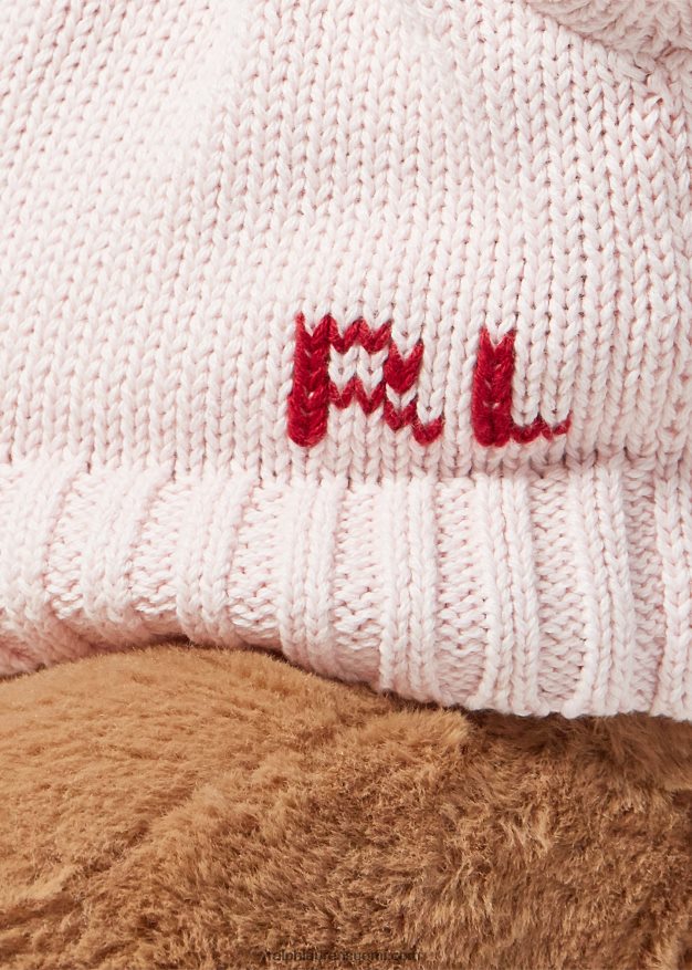 Ralph Lauren vauva iso lippu-villapusero poolokarhu 0Z24ZR8103 akaasia pinkki