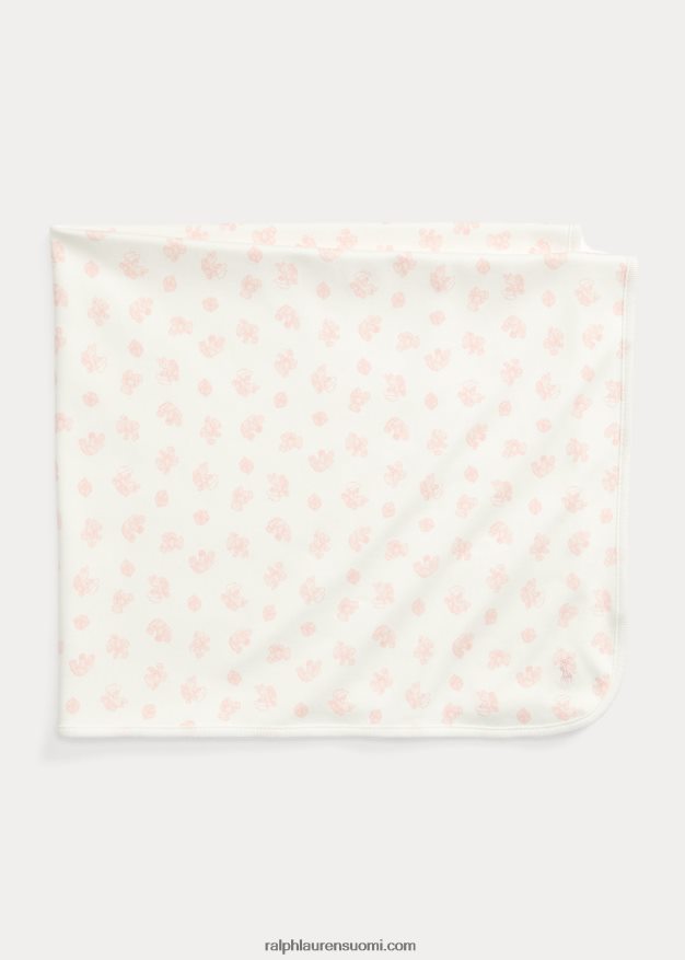 Ralph Lauren vauva karhukuvioinen luomupuuvillapeitto 0Z24ZR8087 pinkki multi