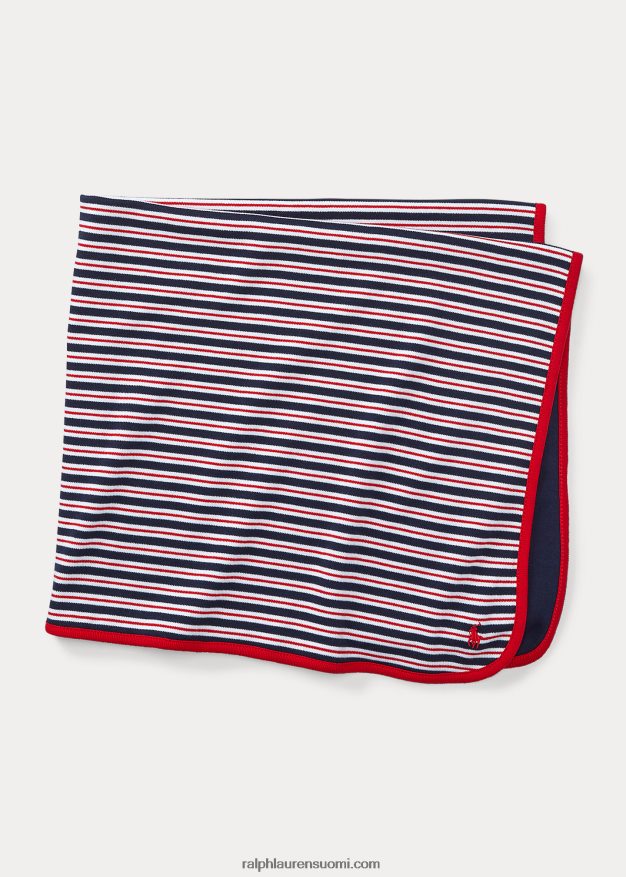 Ralph Lauren vauva raidallinen puuvillapeitto 0Z24ZR8079 hienostunut navy multi