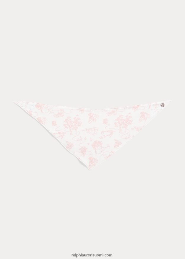 Ralph Lauren vauva käännettävä puuvillainen interlock-lappu 0Z24ZR8068 vaaleanpunainen puutarha/gingham