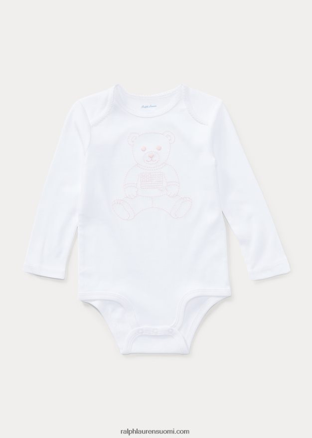 Ralph Lauren vauva brodeerattu poolokarhu body 0Z24ZR7697 valkoinen