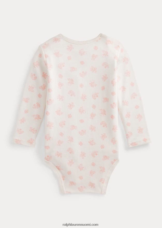 Ralph Lauren vauva karhukuvioinen luomupuuvillabody 0Z24ZR8166 pinkki multi