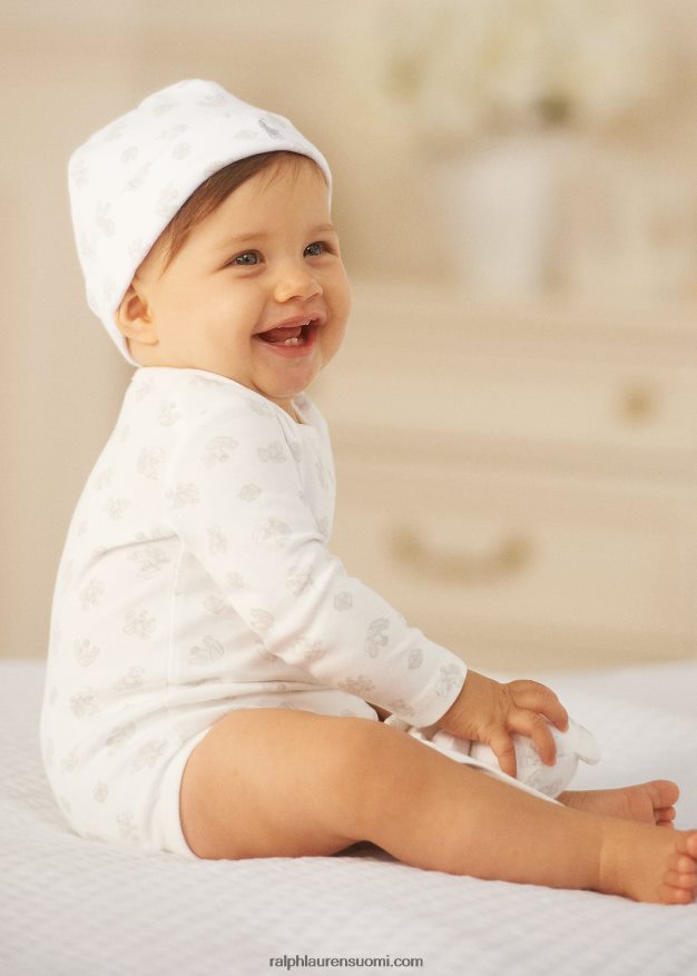 Ralph Lauren vauva karhukuvioinen puuvillabody 0Z24ZR8164 harmaa multi