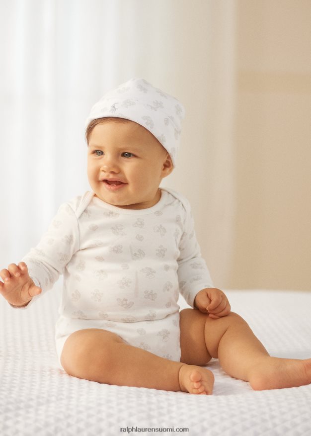 Ralph Lauren vauva karhukuvioinen puuvillabody 0Z24ZR8164 harmaa multi