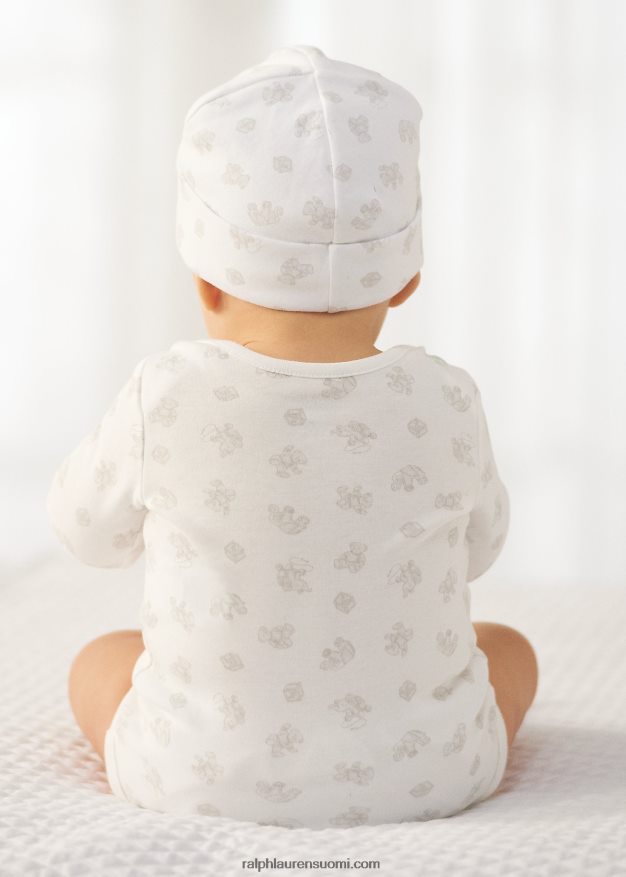 Ralph Lauren vauva karhukuvioinen puuvillabody 0Z24ZR8164 harmaa multi