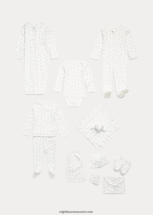 Ralph Lauren vauva karhukuvioinen puuvillabody 0Z24ZR8164 harmaa multi