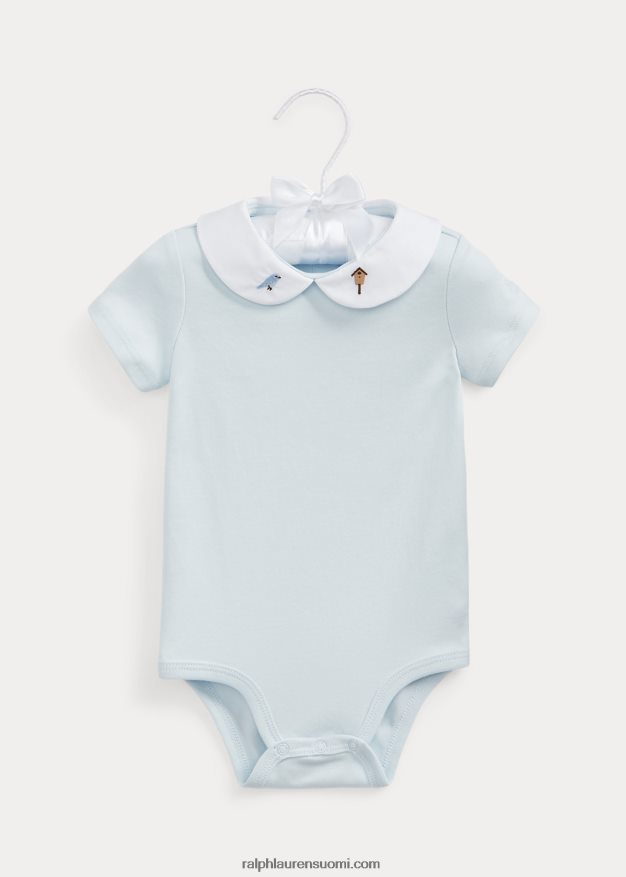 Ralph Lauren vauva mehiläiskirjailtu puuvillainen body 0Z24ZR7705 berylinsininen