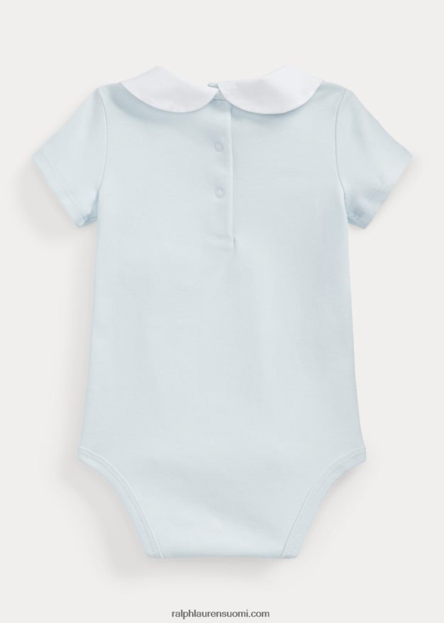 Ralph Lauren vauva mehiläiskirjailtu puuvillainen body 0Z24ZR7705 berylinsininen