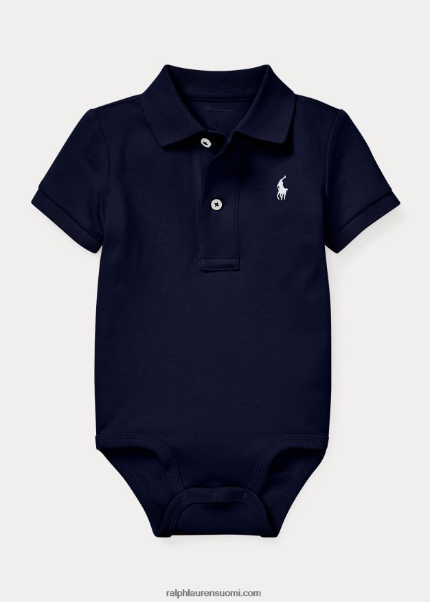 Ralph Lauren vauva pehmeä puuvillainen poolobody 0Z24ZR7693 hienostunut laivasto