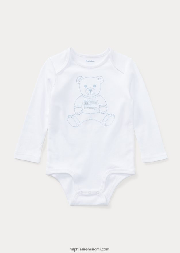 Ralph Lauren vauva poolo karhu puuvilla interlock body 0Z24ZR7696 valkoinen