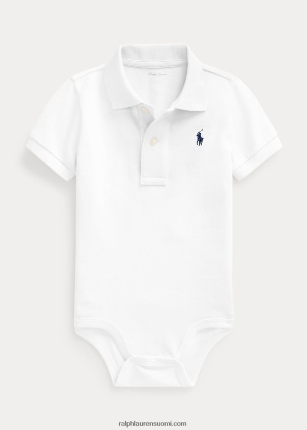 Ralph Lauren vauva puuvillaverkkomainen poolobody 0Z24ZR10010 valkoinen