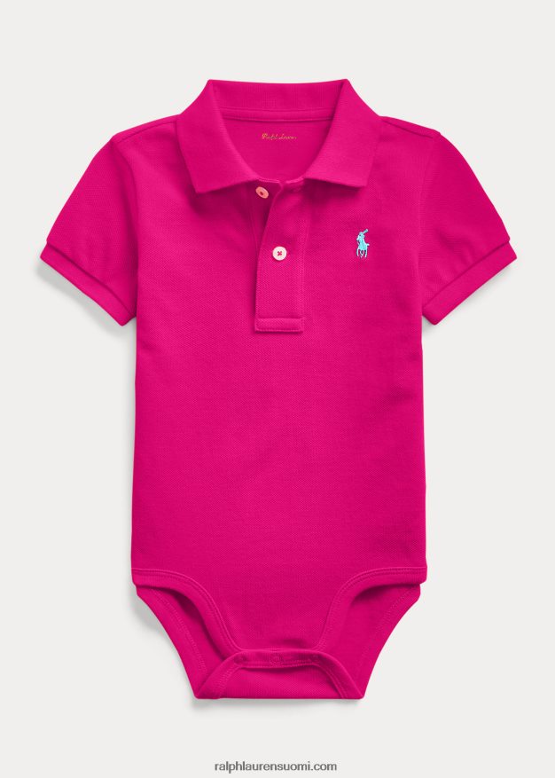 Ralph Lauren vauva puuvillaverkkomainen poolobody 0Z24ZR7682 vaaleanpunainen taivas