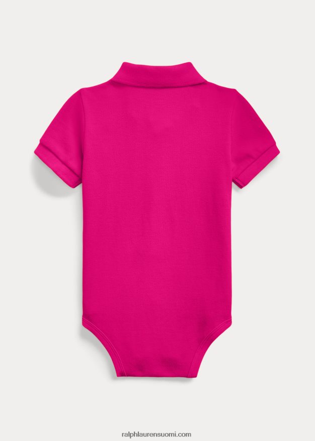 Ralph Lauren vauva puuvillaverkkomainen poolobody 0Z24ZR7682 vaaleanpunainen taivas