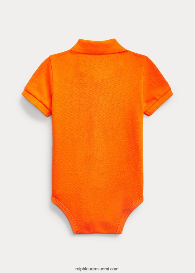 Ralph Lauren vauva puuvillaverkkomainen poolobody 0Z24ZR7684 purjehtiva oranssi